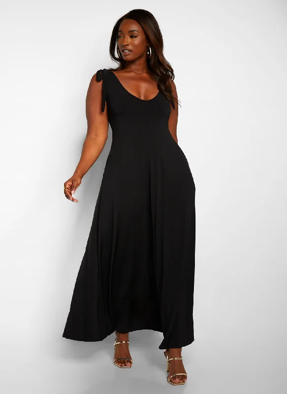 Ruffled mini dresses for a romantic touch All You Need Maxi Skater Dress W. Pockets - Black Ruffled mini dresses for a romantic touch All You Need Maxi Skater Dress W. Pockets - Black