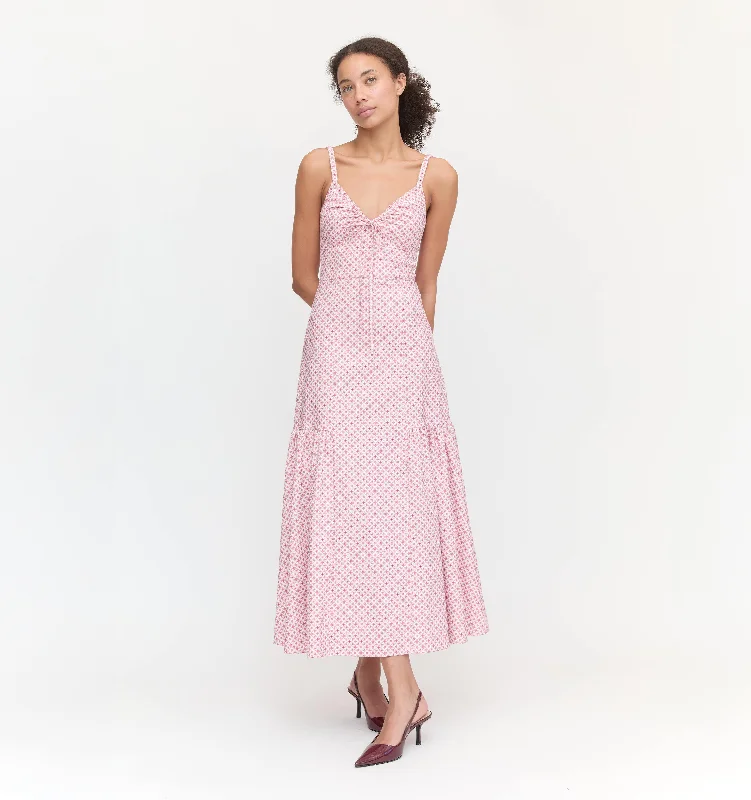 Mini dresses with puff sleeves for a vintage look The Lillie Dress - Rose Circular Lattice Mini dresses with puff sleeves for a vintage look The Lillie Dress - Rose Circular Lattice