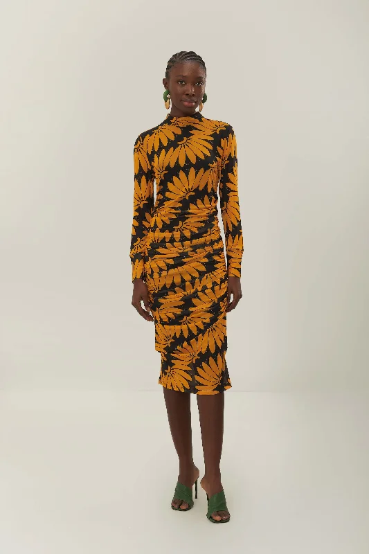 Midi dresses with cotton - blend materials for everyday comfort Yellow Copabanana Tulle Midi Dress Midi dresses with cotton - blend materials for everyday comfort Yellow Copabanana Tulle Midi Dress