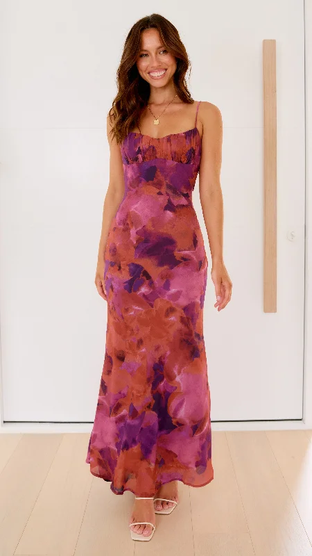 Midi dresses with metallic threads for a glamorous evening event Margie Midi Dress - Dark Rose Midi dresses with metallic threads for a glamorous evening event Margie Midi Dress - Dark Rose