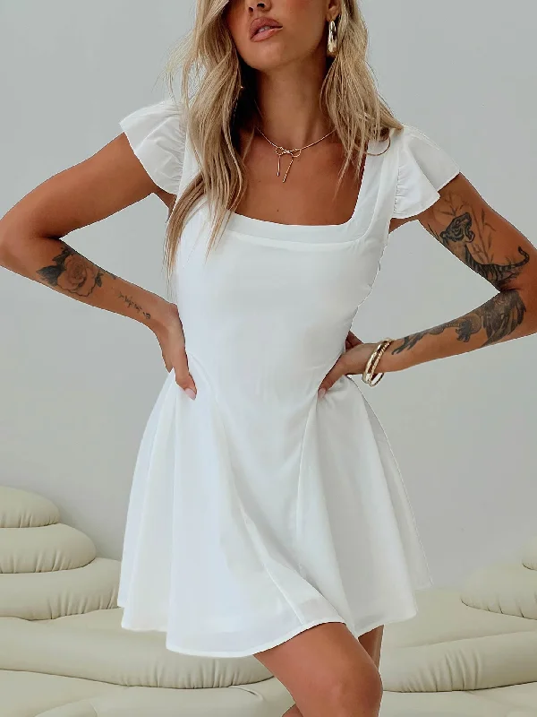 Mini dresses with wrap - around styles Aquaria Mini Dress White