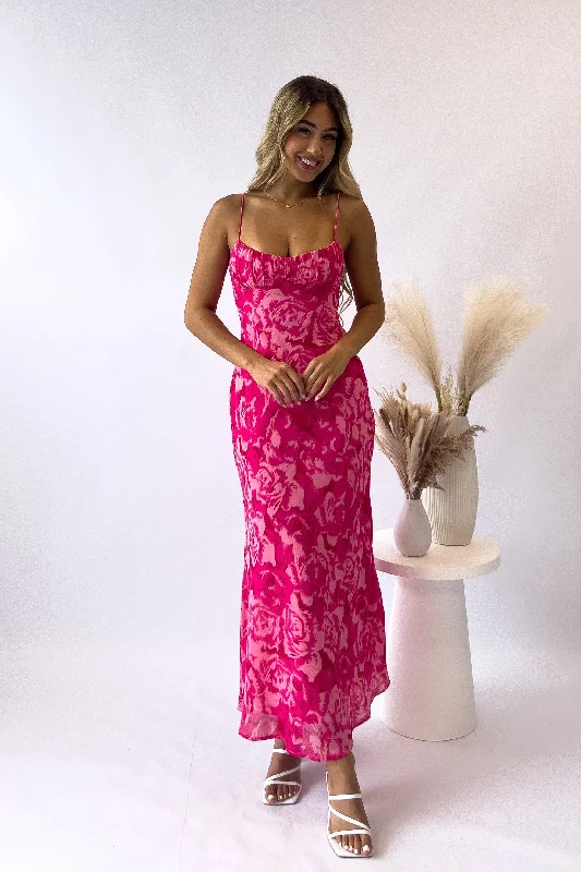Midi dresses with pom - pom trims for a playful and festive look Mia Floral Midi Dress Midi dresses with pom - pom trims for a playful and festive look Mia Floral Midi Dress