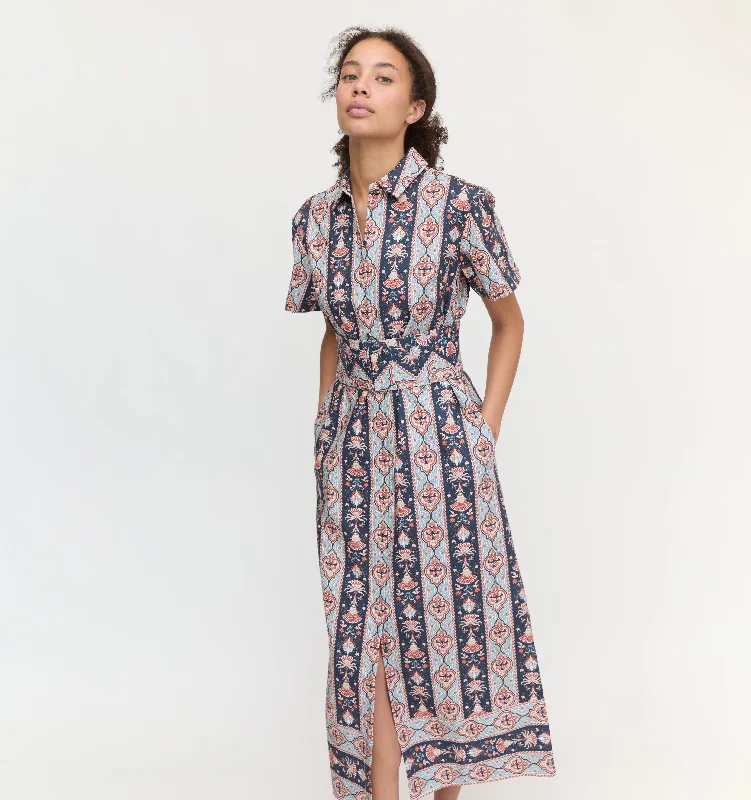 Mini dresses with pocket details for added functionality The Carolina Shirt Dress - Navy Emma Stripe