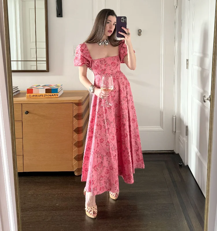 Mini dresses with tiered skirts for added volume The Matilda Dress - Pink Pimlico Floral