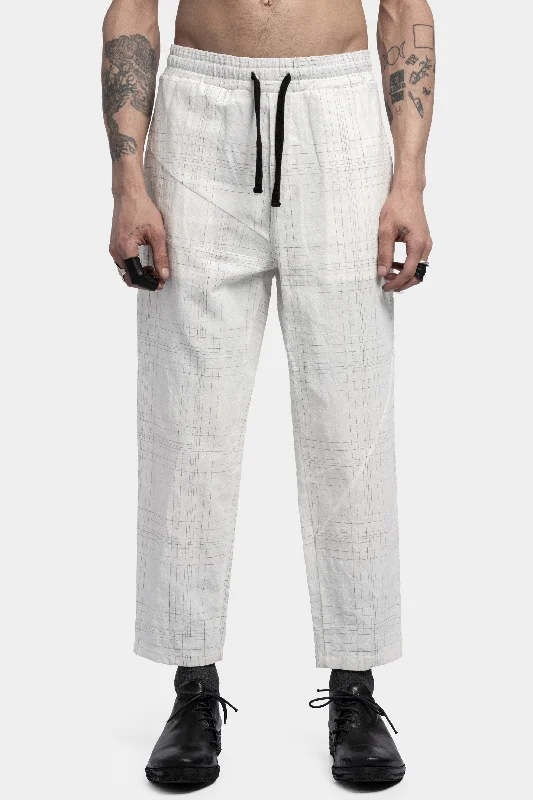 Plus Size Women's Elastic - Waist Culottes in Earth TonesLinen blend drawstring trousers, White Plus Size Women's Elastic - Waist Culottes in Earth TonesLinen blend drawstring trousers, White