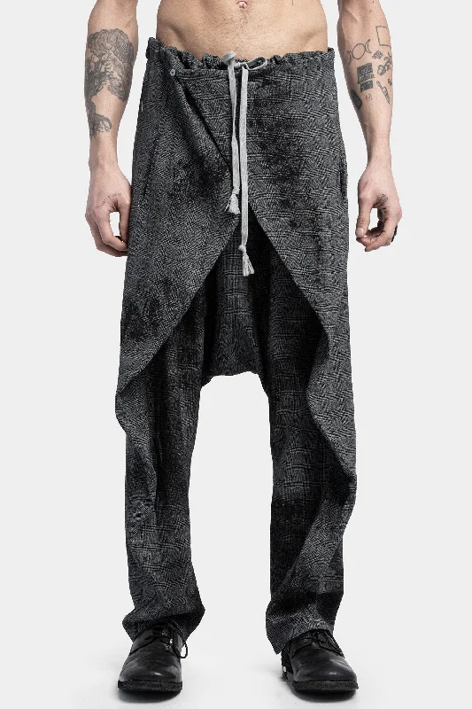 Wide - Leg Women's Chiffon Palazzo Pants for a Flowy AppealOverlap linen pants