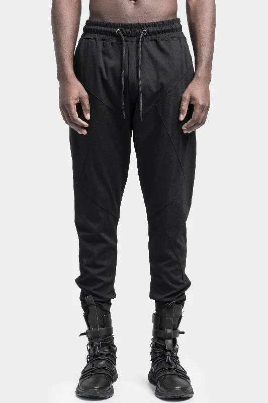Tapered Leg Women's Wool Blend Trousers for WinterViscose blend sweatpants