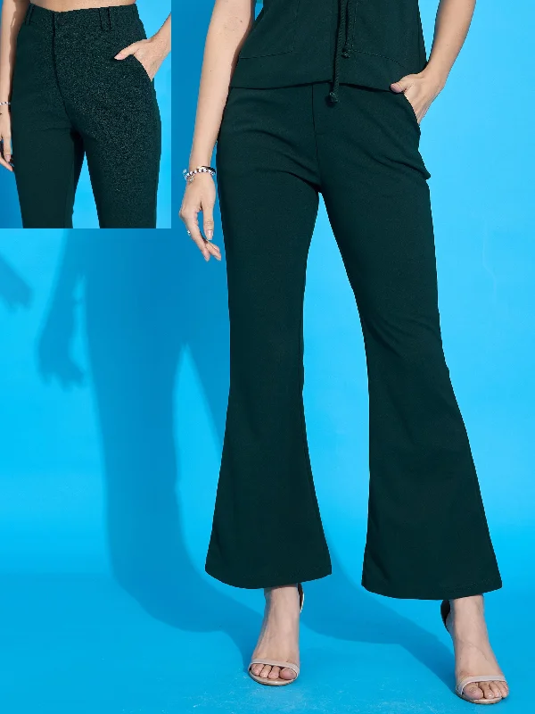 Skinny Fit Women's Leather Look Leggings for a Rocker VibeWomen Emerald Bell Bottom Slim Pants Skinny Fit Women's Leather Look Leggings for a Rocker VibeWomen Emerald Bell Bottom Slim Pants