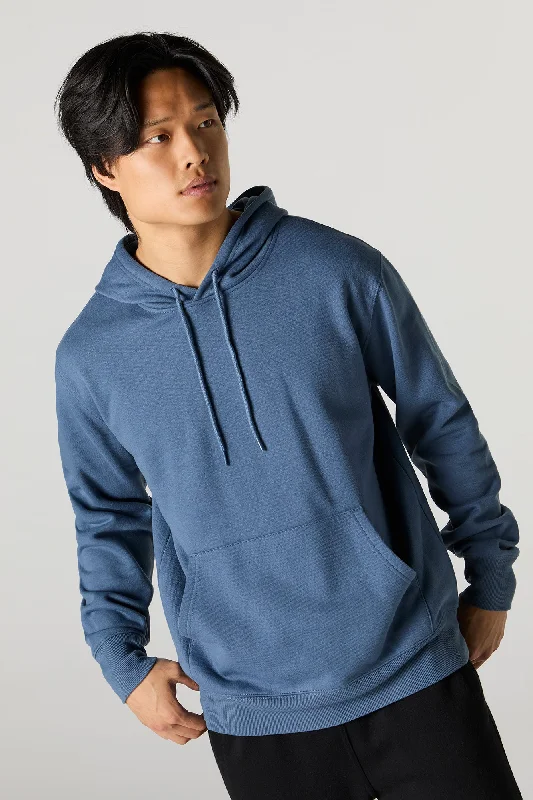 Women's zip - up sweatshirt in pastel blue for a soft and stylish outfitSolid Fleece Everyday Hoodie