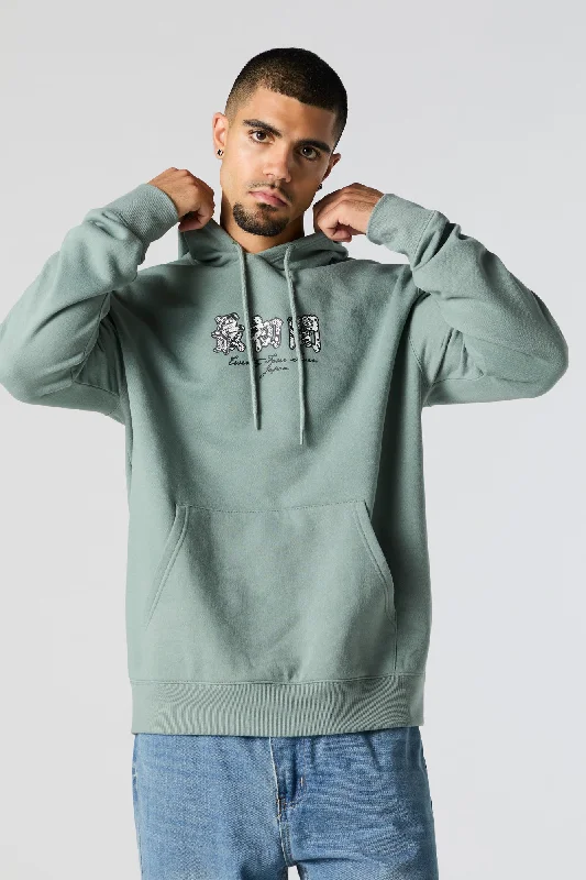 Women's pullover hoodie with a side slit for a modern and relaxed fit24/7 Japan Graphic Fleece Hoodie