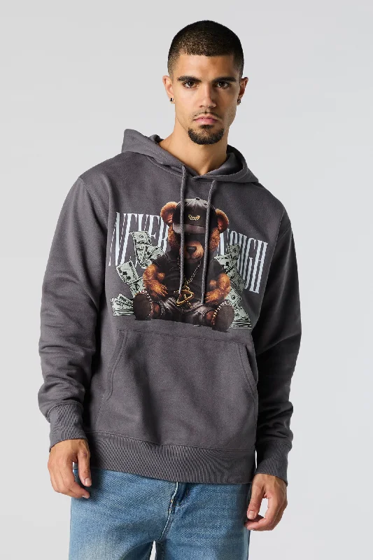 Women's hoodie with a detachable hood for customizable stylingNever Enough Graphic Fleece Hoodie
