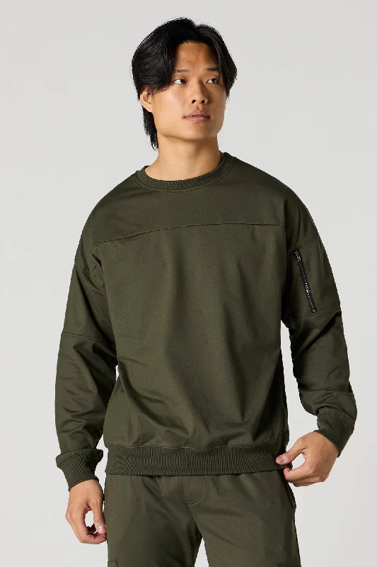 Women's fleece - lined hoodie with thumbholes for warmth in winterActive Soft Crewneck Sweatshirt
