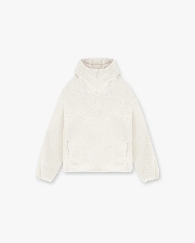 Women's color - block hoodie combining bold hues for a fashion - forward statement247 Fleece Hoodie - Papyrus
