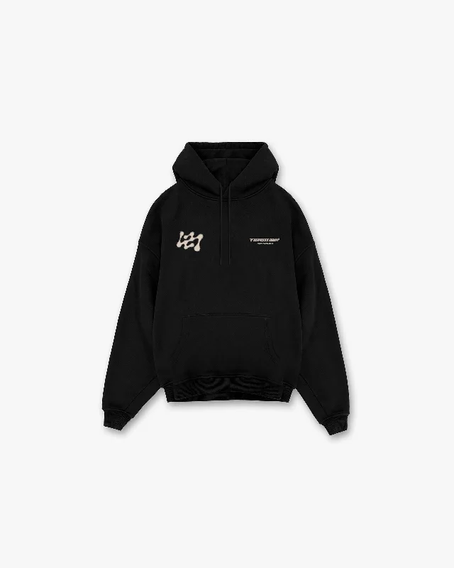 Women's crew - neck sweatshirt in a heather gray shade for a classic and versatile option247 Future Terrains Oversized Hoodie - Black