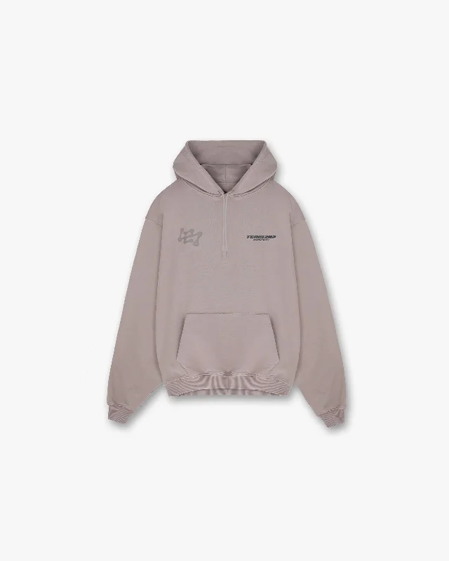 Women's hoodie with a glittery print for a glamorous and sparkly appearance247 Future Terrains Oversized Hoodie - Moonrock