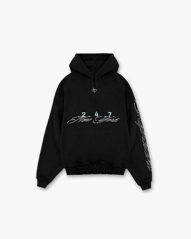 Women's color - block hoodie combining bold hues for a fashion - forward statement247 New York Hoodie - Black