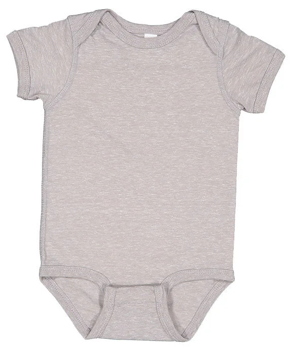 4491 - Rabbit Skins Infant Harborside Melange Jersey Bodysuit | Grey Melange