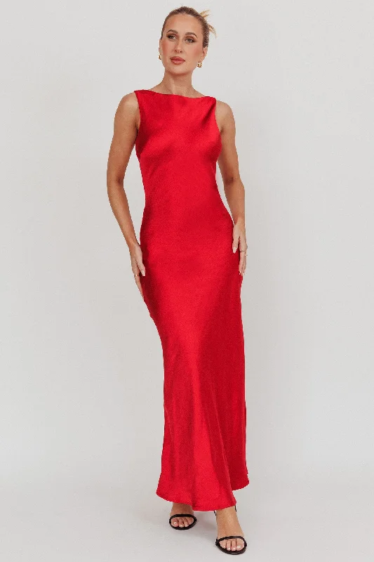Little Black Women Dress with Sequins for a Glamorous Night OutCarmine Satin Sleeveless Maxi Dress Wine Little Black Women Dress with Sequins for a Glamorous Night OutCarmine Satin Sleeveless Maxi Dress Wine