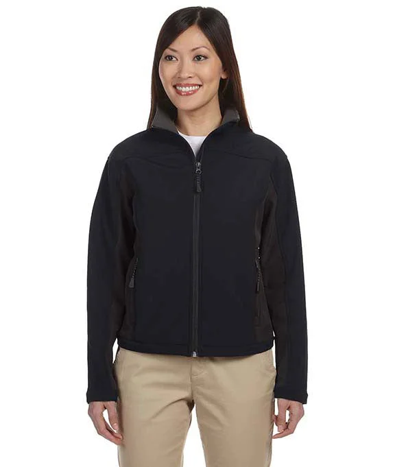 Women's crew - neck sweatshirt in a heather gray shade for a classic and versatile optionD997W - Devon & Jones Ladies Soft Shell Colorblock Jacket Women's crew - neck sweatshirt in a heather gray shade for a classic and versatile optionD997W - Devon & Jones Ladies Soft Shell Colorblock Jacket