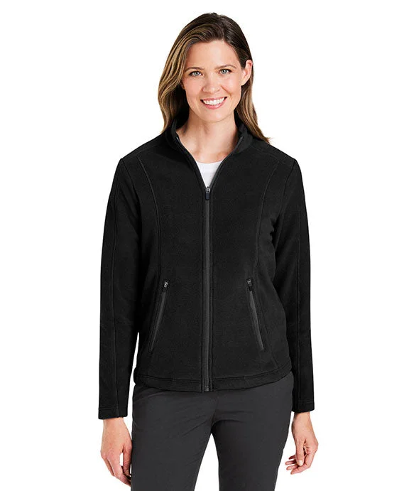 Women's crew - neck sweatshirt in a heather gray shade for a classic and versatile optionDG730W - Devon & Jones Ladies CrownLux Performance™ Fleece Full-Zip | Black Women's crew - neck sweatshirt in a heather gray shade for a classic and versatile optionDG730W - Devon & Jones Ladies CrownLux Performance™ Fleece Full-Zip | Black