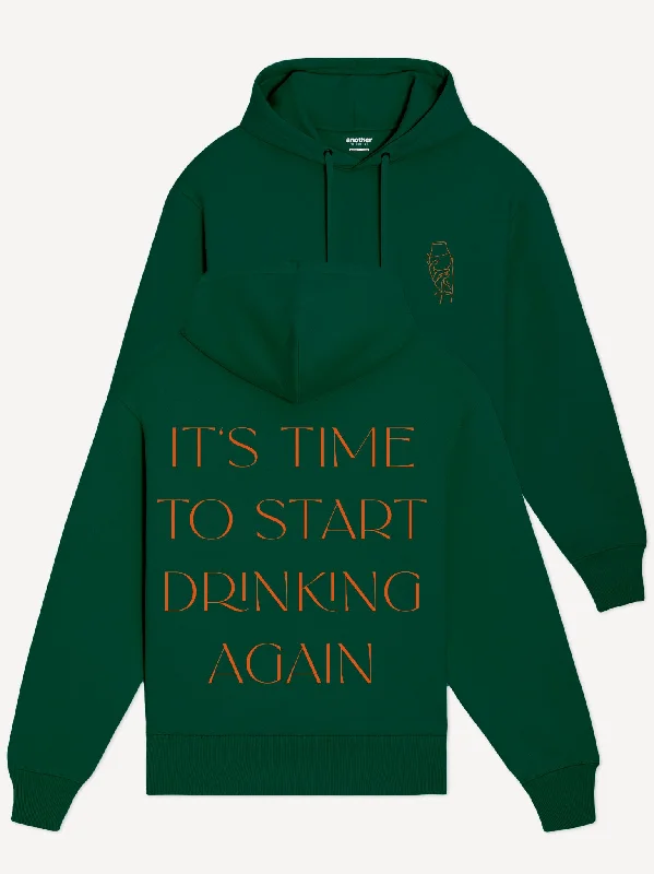 Women's oversized cropped hoodie with drawstrings for a trendy lookIt's Time Organic Hoodie
