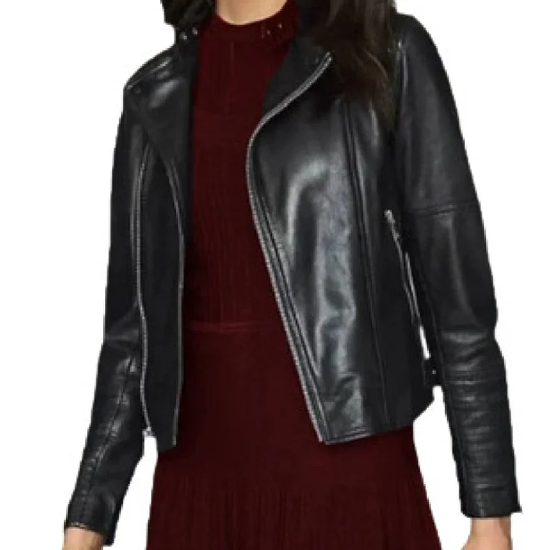 Women's pea coats in a plus - size fit for a flattering and warm winter coatClassy Leather Jacket For Women