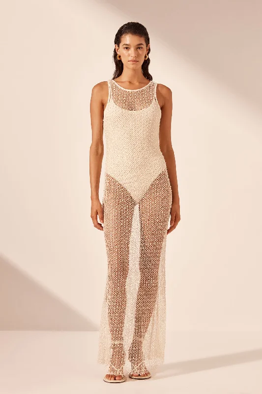Shift Women Dress with a Simple and Classic Design for Everyday WearKIARA SHEER TANK MAXI DRESS Shift Women Dress with a Simple and Classic Design for Everyday WearKIARA SHEER TANK MAXI DRESS