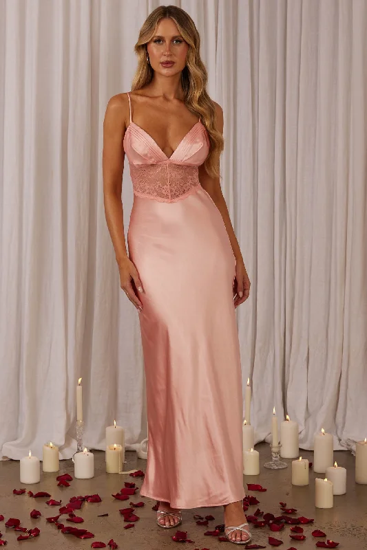 Sleeveless Women Dress in Bright Colors for Summer PartiesKinzie Lace Waist Maxi Dress Pink Sleeveless Women Dress in Bright Colors for Summer PartiesKinzie Lace Waist Maxi Dress Pink