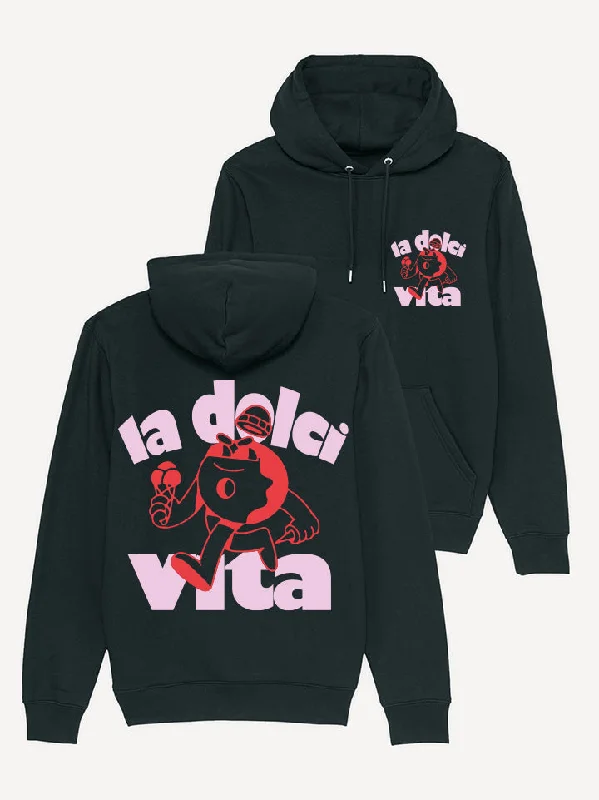 Women's graphic - printed sweatshirt featuring floral patterns for a feminine touchLa Dolci Vita Hoodie