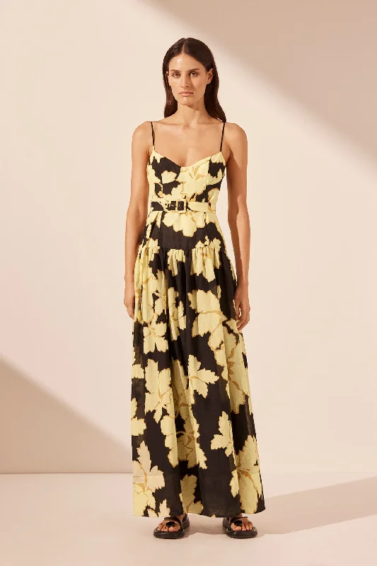 Plus Size Women Dress with a Flattering A - Line Cut for Comfort and StyleLUCIA PANELLED BUSTIER MAXI DRESS Plus Size Women Dress with a Flattering A - Line Cut for Comfort and StyleLUCIA PANELLED BUSTIER MAXI DRESS