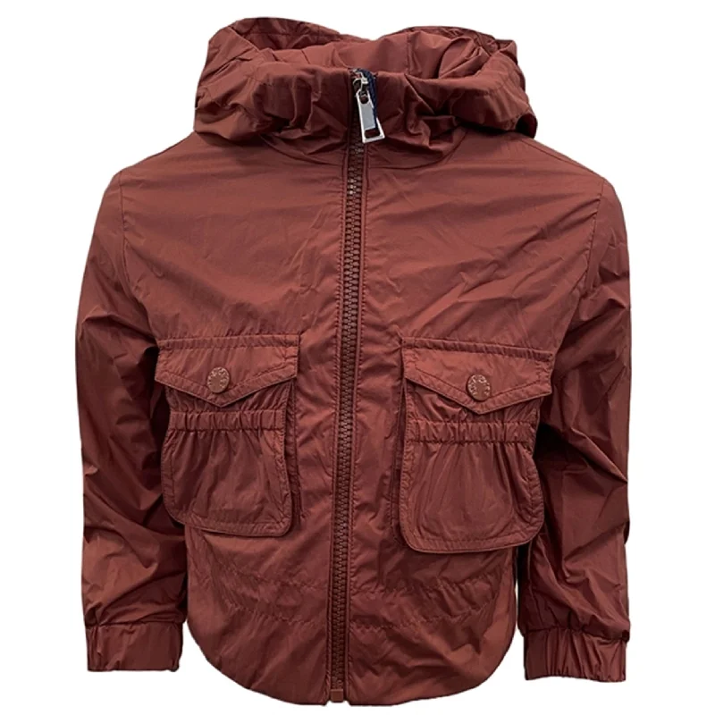 Women's long - line cardigan jackets in a soft knit for a cozy and elegant lookMoncler Dark Rose Brown Fedat Giubbotto Jacket Women's long - line cardigan jackets in a soft knit for a cozy and elegant lookMoncler Dark Rose Brown Fedat Giubbotto Jacket