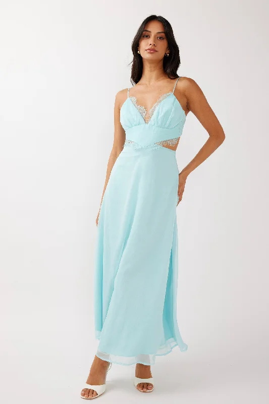 Backless Women Dress for a Sexy and Alluring Look at Evening EventsMore Love Lace Trim Cut-Out Midi Dress Mint Backless Women Dress for a Sexy and Alluring Look at Evening EventsMore Love Lace Trim Cut-Out Midi Dress Mint