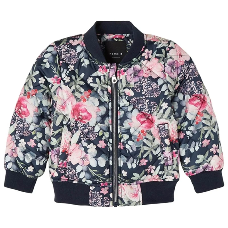 Women's moto jackets with a lace - up front for a unique and stylish touchName it Bomber Jacket Marie Dark Sapphire Women's moto jackets with a lace - up front for a unique and stylish touchName it Bomber Jacket Marie Dark Sapphire
