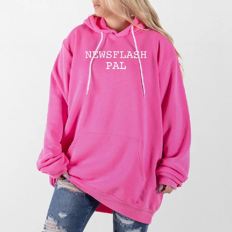 Women's cropped sweatshirt with a slogan graphic for a fun and expressive lookNewsflash Pal Giant Hoodie Women's cropped sweatshirt with a slogan graphic for a fun and expressive lookNewsflash Pal Giant Hoodie