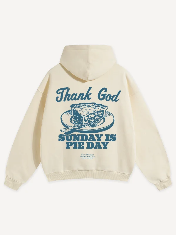 Women's tie - dye hoodie in bright colors for a retro and eye - catching stylePie Day Oversized Hoodie