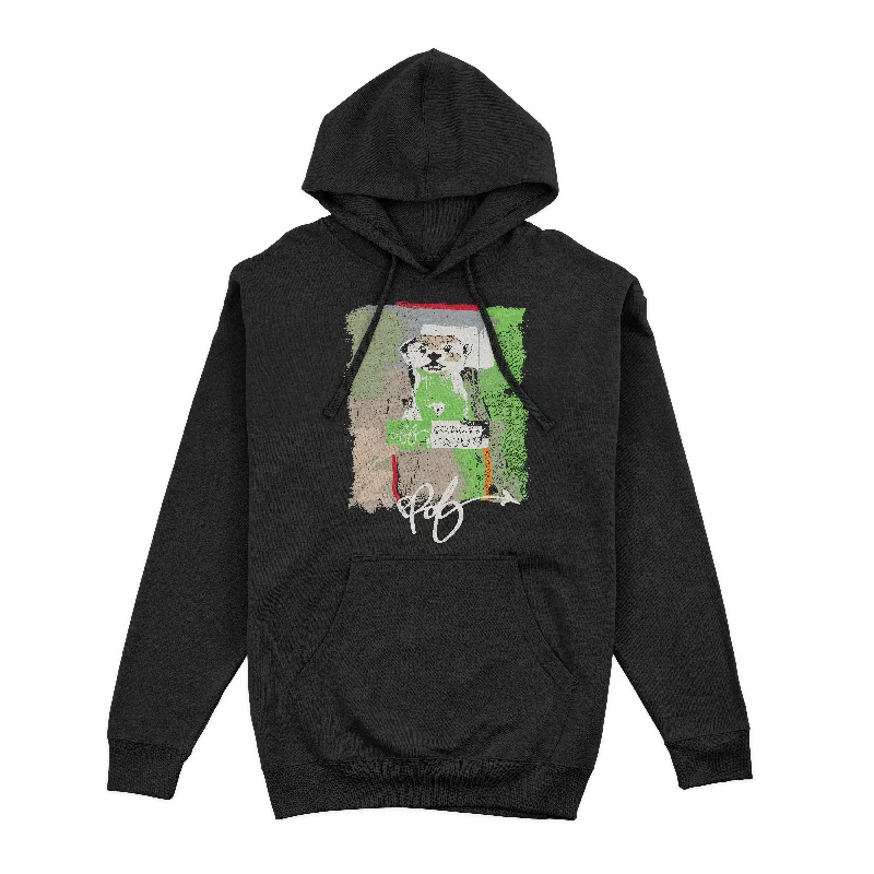 Women's tie - dye hoodie in bright colors for a retro and eye - catching stylePROF "Otter" Black Pullover Hoodie