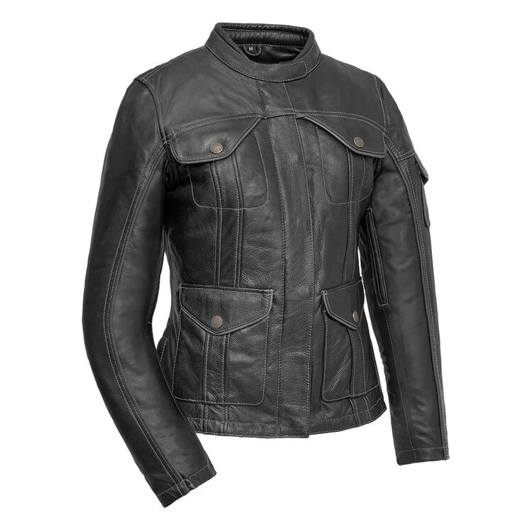 Women's shearling - lined suede jackets for ultimate warmth and luxuryScarlett - Women's Motorcycle Leather Jacket Women's shearling - lined suede jackets for ultimate warmth and luxuryScarlett - Women's Motorcycle Leather Jacket
