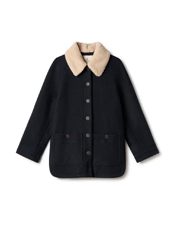 Women's trench coats with a removable belt for customizable stylingSelaru - Navy