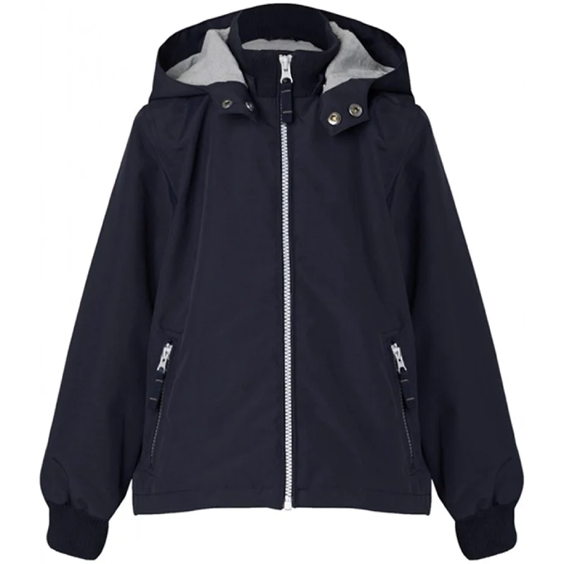Women's cropped leather jackets with silver zippers for a punk - inspired outfitVer De Terre Jacket Navy Women's cropped leather jackets with silver zippers for a punk - inspired outfitVer De Terre Jacket Navy