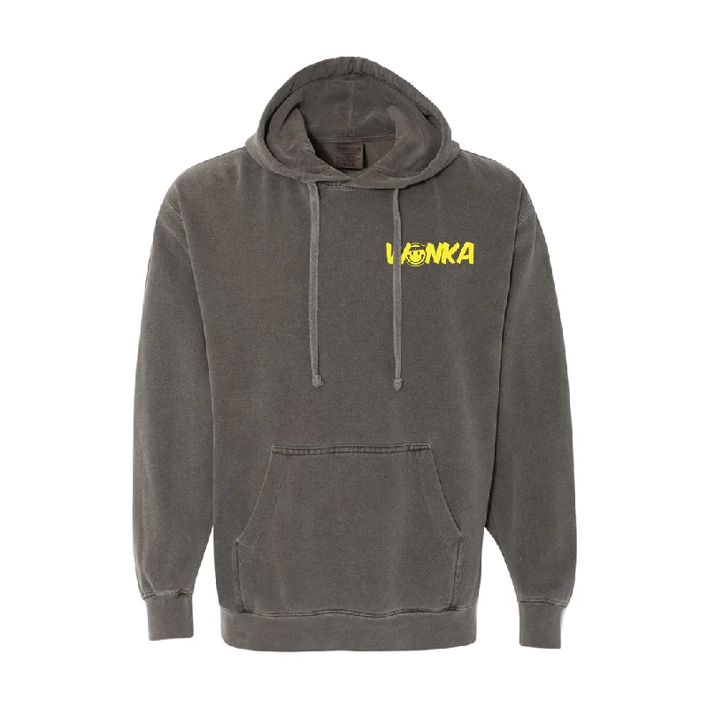 Women's sherpa - lined hoodie for extreme cold weather outdoor activitiesWILLIE WONKA "Double Smile" Grey Pullover Hoodie