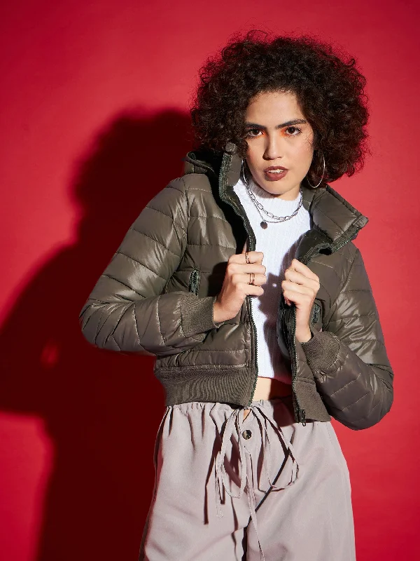 Women's bomber jackets with floral embroidery for a feminine and unique designWomen Olive Hooded Crop Bomber Jacket Women's bomber jackets with floral embroidery for a feminine and unique designWomen Olive Hooded Crop Bomber Jacket