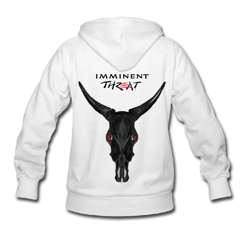 Women's sherpa - lined hoodie for extreme cold weather outdoor activitiesWomen's Black Cow Skull Hoodie