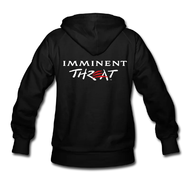 Women's cropped sweatshirt with a lace - trimmed hem for a romantic lookWomen's Imminent Threat Hoodie