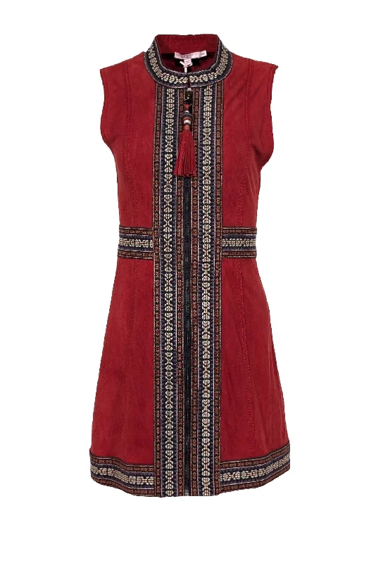 Lace - Embellished Women Dress for an Elegant and Sophisticated Appearance Lace - Embellished Women Dress for an Elegant and Sophisticated Appearance Calypso - Rust Red Suede Sleeveless Dress w/ Embroidered Trim Detail Sz XS Lace - Embellished Women Dress for an Elegant and Sophisticated Appearance Lace - Embellished Women Dress for an Elegant and Sophisticated Appearance Calypso - Rust Red Suede Sleeveless Dress w/ Embroidered Trim Detail Sz XS