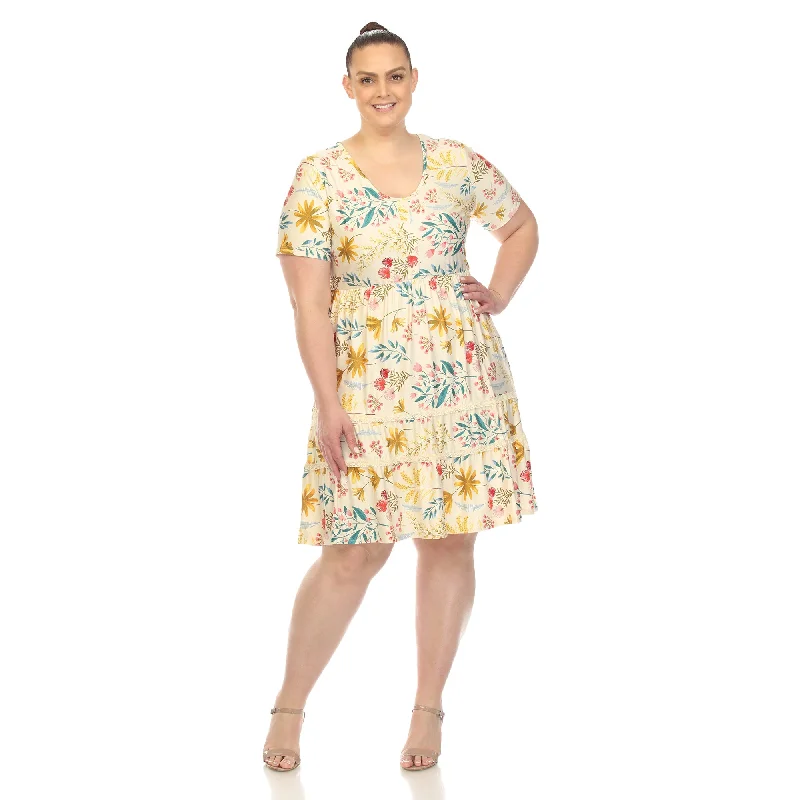 Empire Waist Women Dress to Accentuate the Bust and Conceal the Waist Empire Waist Women Dress to Accentuate the Bust and Conceal the Waist Floral Short Sleeve Knee Length Dress - Plus Empire Waist Women Dress to Accentuate the Bust and Conceal the Waist Empire Waist Women Dress to Accentuate the Bust and Conceal the Waist Floral Short Sleeve Knee Length Dress - Plus