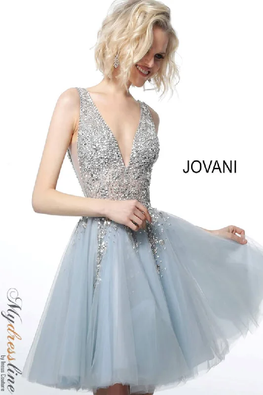 Plus Size Women Dress with a Flattering A - Line Cut for Comfort and Style Plus Size Women Dress with a Flattering A - Line Cut for Comfort and Style Jovani 1774