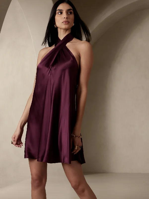 Plus Size Women Dress with a Flattering A - Line Cut for Comfort and Style Plus Size Women Dress with a Flattering A - Line Cut for Comfort and Style Rhapsody Silk Mini Dress