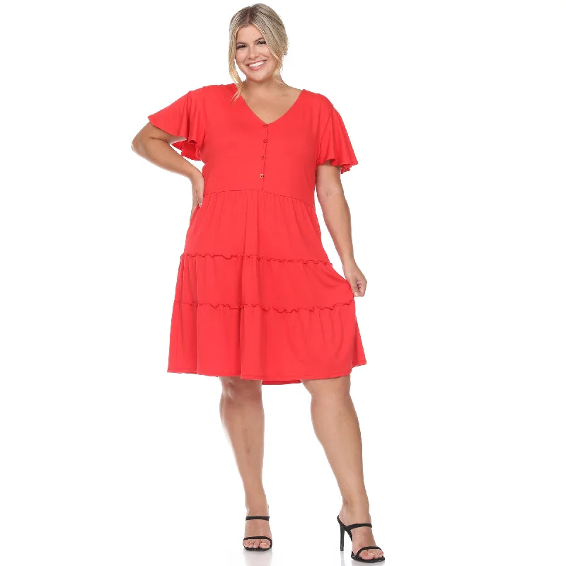 Long - Sleeve Women Dress in Velvet for a Luxurious Winter Look Long - Sleeve Women Dress in Velvet for a Luxurious Winter Look Short Sleeve V-neck Tiered Midi Dress - Plus