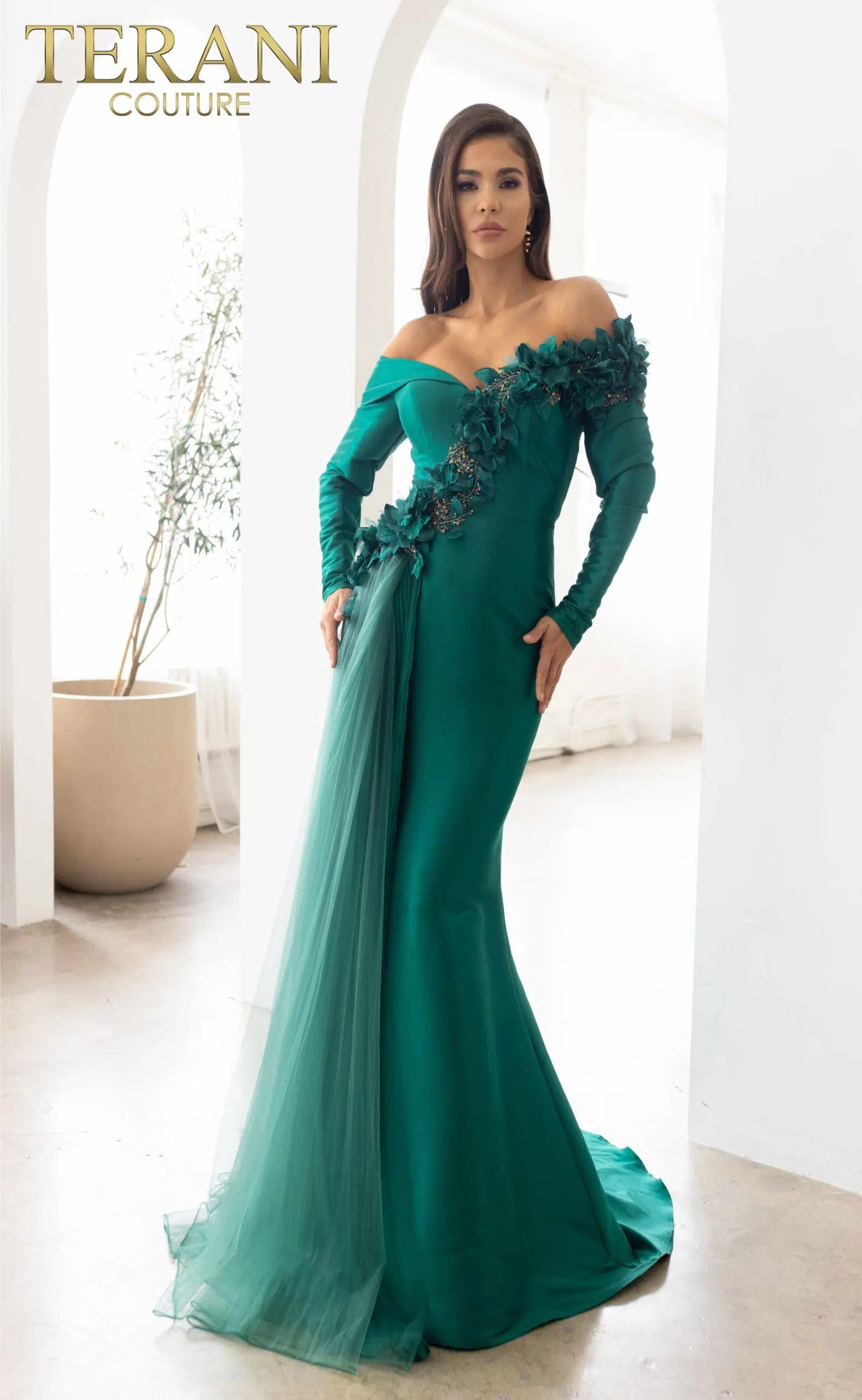 Mermaid - Style Women Dress with a Fitted Silhouette for Special Occasions Mermaid - Style Women Dress with a Fitted Silhouette for Special Occasions Terani Couture 241M2759 Mermaid - Style Women Dress with a Fitted Silhouette for Special Occasions Mermaid - Style Women Dress with a Fitted Silhouette for Special Occasions Terani Couture 241M2759