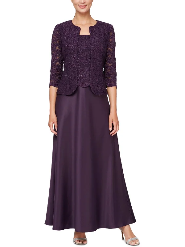 Long - Sleeve Women Dress in Velvet for a Luxurious Winter Look Long - Sleeve Women Dress in Velvet for a Luxurious Winter Look Womens 2 PC Full Length Evening Dress